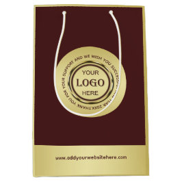 Dark-red gold design,Logo or Photo in gold circle,