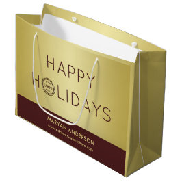 Dark-red gold design,Logo or Photo in gold circle,