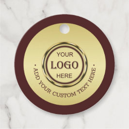 Dark-red gold design,Logo or Photo Price Tags Gåvor Etiketter
