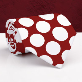Dark Red Jumbo Polka Dots Custom Necktie Slips