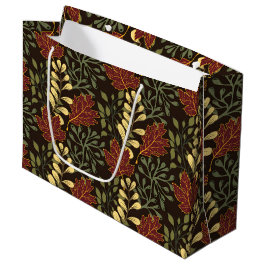Dark red maple leaves floral pattern