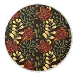 Dark red maple leaves floral pattern knopp