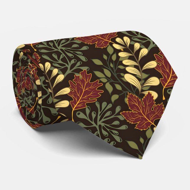 Dark red maple leaves floral pattern slips (Rullad)