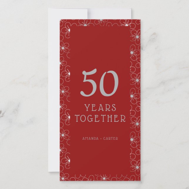 Dark Red Vintage Wedding Anniversary Flowers (Framsida)