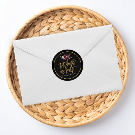 Dark Romance Gothic Wedding Sticker Runt Klistermärke