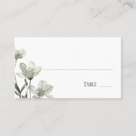 Dark Sage Green Botanical Wedding Placeringskort
