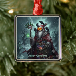 Dark Santa of Shadows – Gothic Christmas Skeleton  Julgransprydnad Metall