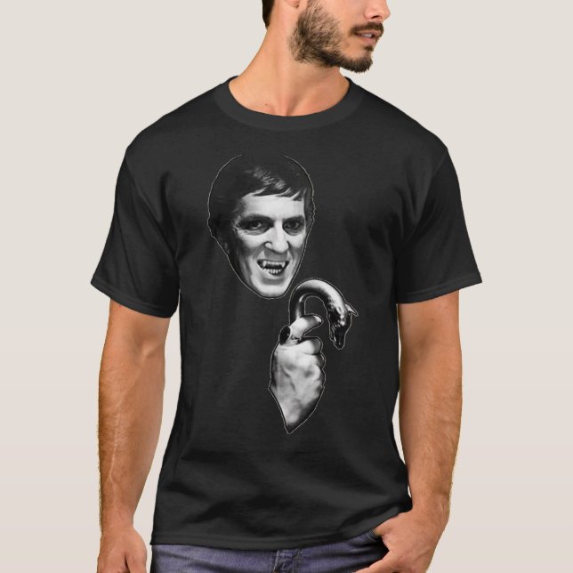 Dark Shadows Barnabas Collins Jonathan Frid Horror T Shirt (Framsida)