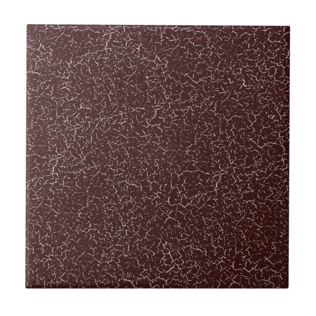 Dark Siena Burgundy Crackle Glaze Solid Colour Kakelplatta (Framsidan)