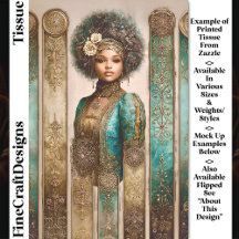 Dark Skin Woman, Baroque Panels DY1L Decoupage