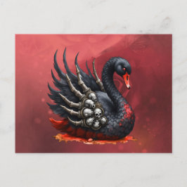 Dark Swan of Bones – Gothic Elegance  Inbjudan Vykort