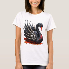 Dark Swan of Bones – Gothic Elegance  T Shirt