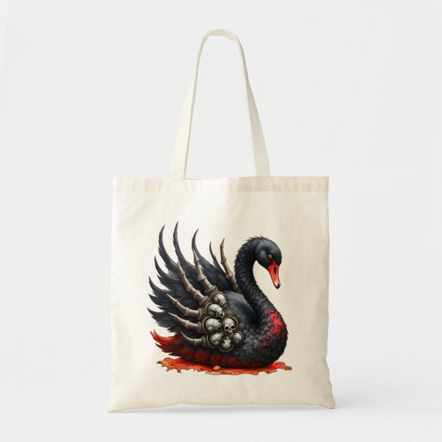 Dark Swan of Bones – Gothic Elegance  Tygkasse (Framsidan)