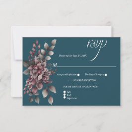 Dark Teal, Dusty Purple, Lavender, Sage Floral | OSA Kort