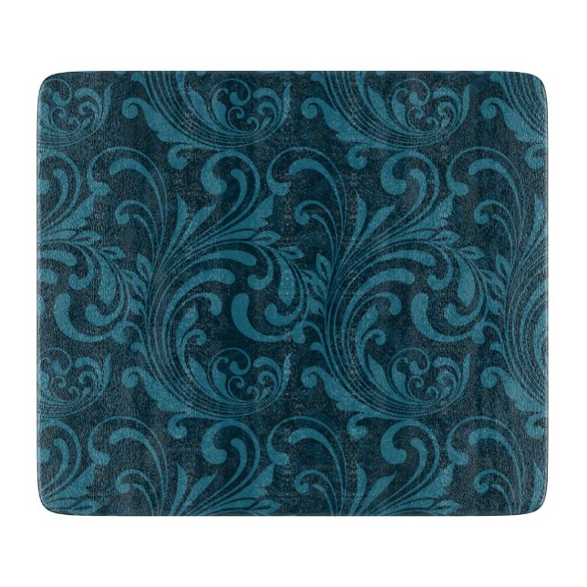 Dark teal floral damask pattern (Framsidan)