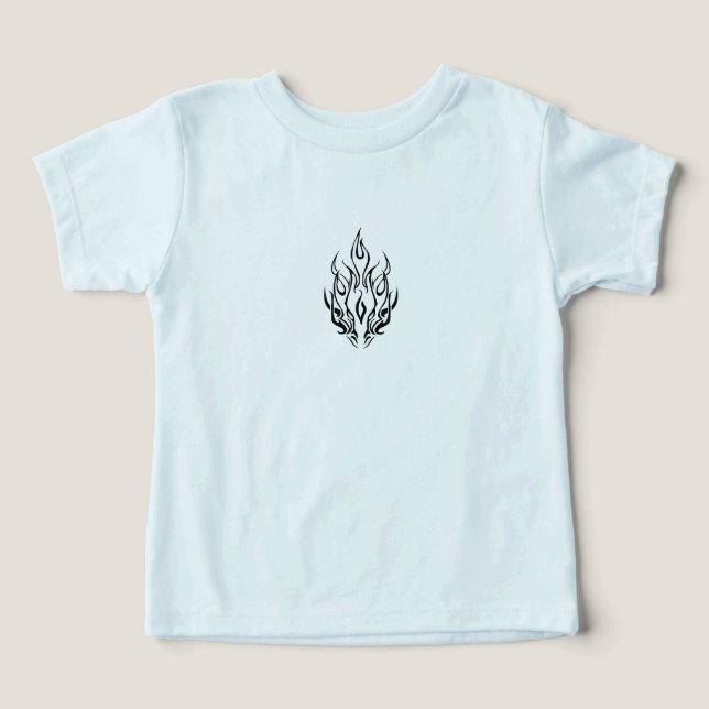 Dark Tribal Flame Mask – Abstract Fire Art Design T Shirt (Design Framsida)