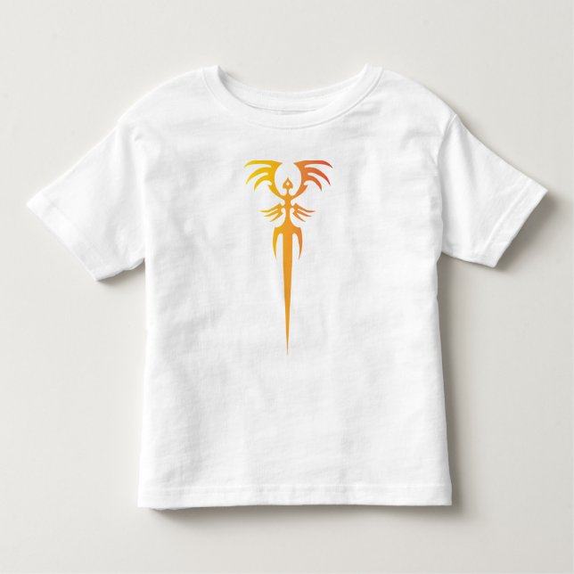 Dark Tribal Phoenix Emblem – Mythic Symbol T Shirt (Framsida)