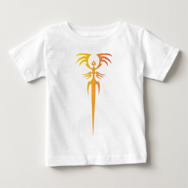 Dark Tribal Phoenix Emblem – Mythic Symbol T Shirt (Framsida)