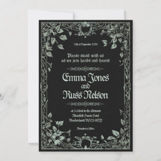 Dark Viking Norse Wedding Invitation Inbjudningar