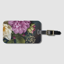 Dark Vintage Flowers Bagagebricka