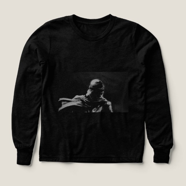 Dark Warrior Shadow Sweatshirt | Minimalist Ninja  T Shirt (Design framsida)