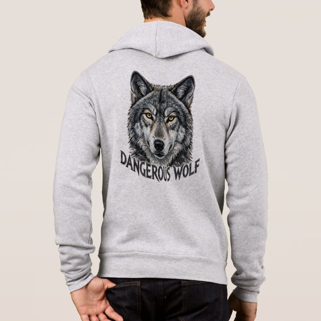 Dark Wolf Energy Hoodie T Shirt (Baksida)