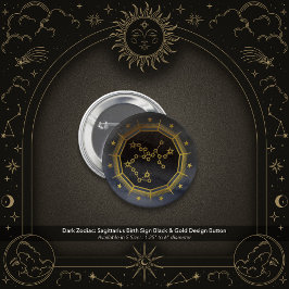 Dark Zodiac: Sagittarius Birth Sign Black & Gold Knapp