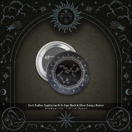 Dark Zodiac: Sagittarius Birth Sign Black & Silver Knapp