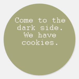 darkcookies runt klistermärke