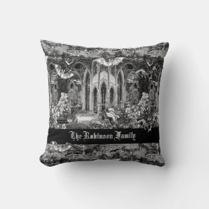 Darkest Gothic Vampires Crypt Graves Fladdermöss G Kudde