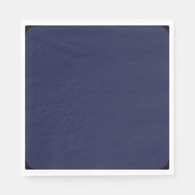 Darkest navy blue solid färg pappersservett (Framsidan)