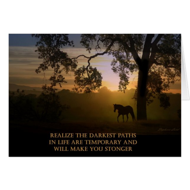 Darkest Väg gör dig starkare Hälsningskort (Framsidan Horizontal)
