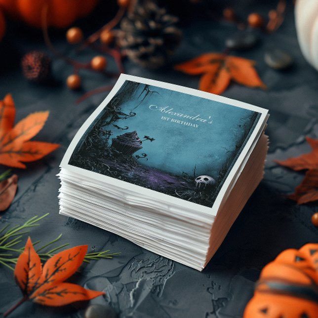 Darkly Elegant Spooky One Birthday Pappersservett (Skapare uppladdad)