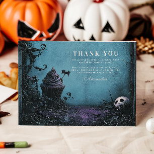 Darkly Elegant Spooky One Birthday Tack Kort