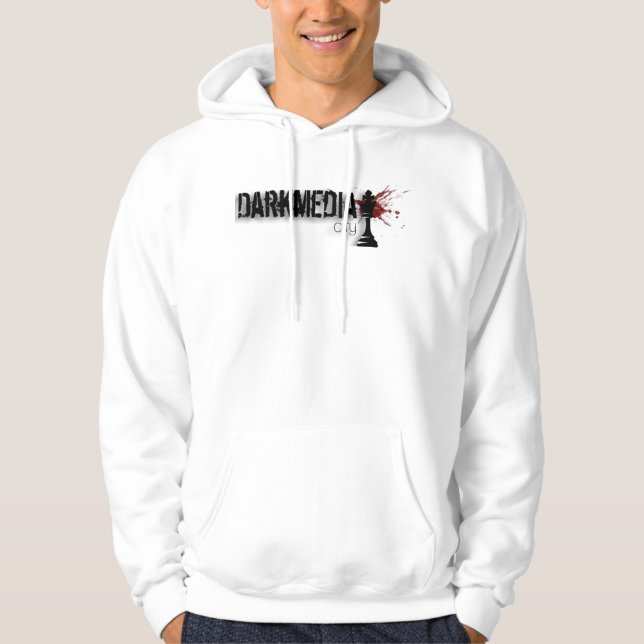 DarkMediaCity logotyp Sweatshirt Med Luva (Framsida)