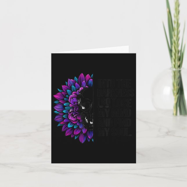 Darkness Lose My Mind Find My Soul Suicide Prevent Kort (Framsida)