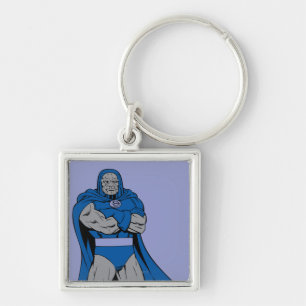 Darkseid Arm korsad Fyrkantig Silverfärgad Nyckelring