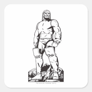 Darkseid kontur fyrkantigt klistermärke