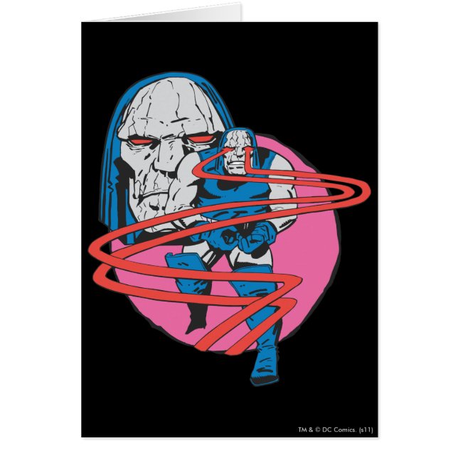 Darkseid Shoots Omega Beams Hälsningskort (Framsidan)