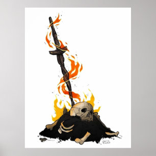 darksouls bonfire poster