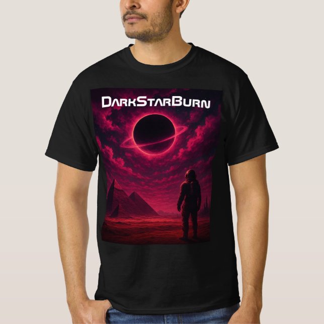 🪐 DarkStarBurn "Eclipse Descent" med dubbelsidig  T Shirt (Framsida)