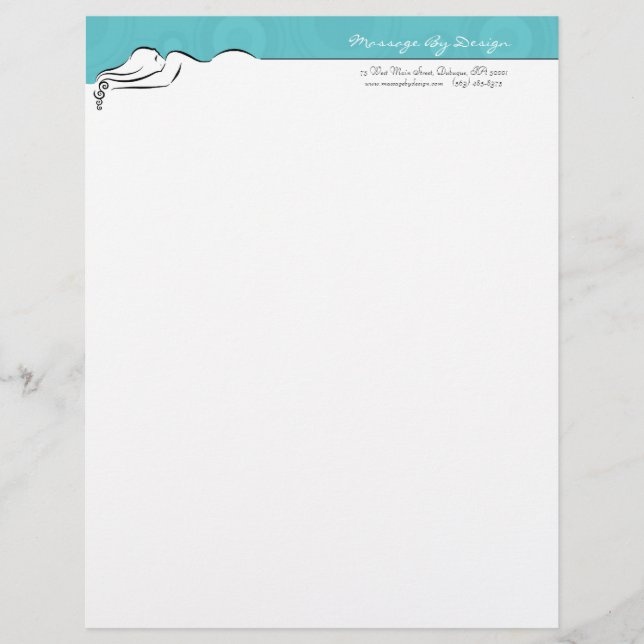 Darla [spa blue] Letterhead Brevhuvud (Framsida)