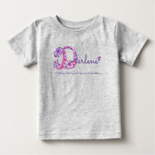 Darlene Flickor namn och D monogramskjorta Tee