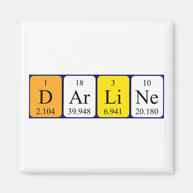 Darline Periodisk magnet bord namn (Framsidan)
