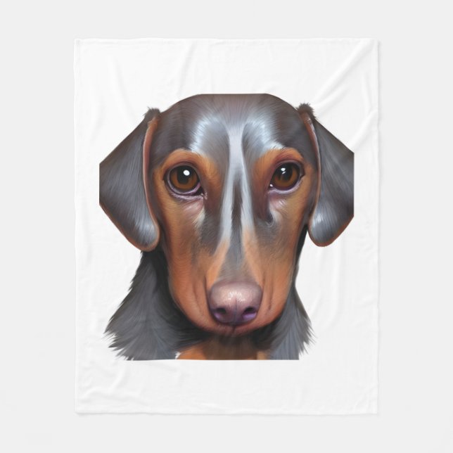 Darling Dachshund Fleecefilt (Framsidan)