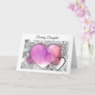 Darling DaughValentine, anpassadet Valentine Kort