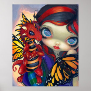 Darling Dragonling III ART PRINT drake raring söt Poster