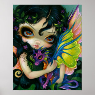 Darling Dragonling V ART PRINT Dragon Fairy Poster