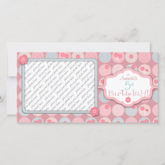 Darling Girl Birthday Photo Card