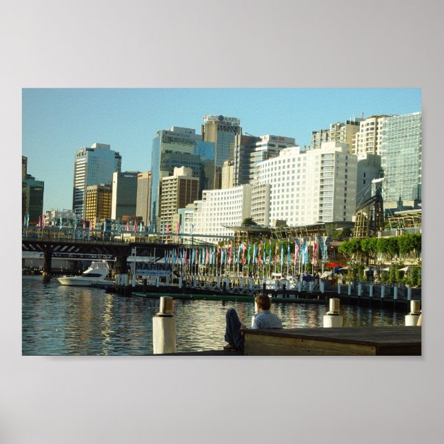Darling Harbor i Sydney i New South Wales Poster (Framsidan)